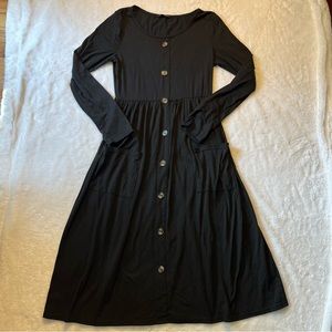 ❣️5 FOR $15!❣️ SHEIN | Black Stretchy Long Sleeve Dress